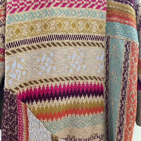 Pilcro shawl collar grandpa cardigan in multi color size xs/s - Picture 6 of 9